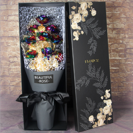 Valentine\'s Day Gift on Tanabata Valentine\'s Day Golden Rose 24K Golden Foil Rose Bundle for Marriage Creative Wedding for Wife and Girlfriend CJDropShippping