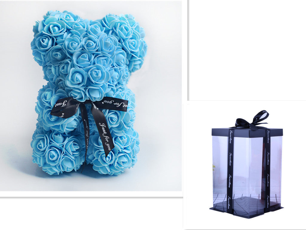 25cm Cute Flower Rose Bear Handmade Valentines Day 2020 Gift CJDropshipping
