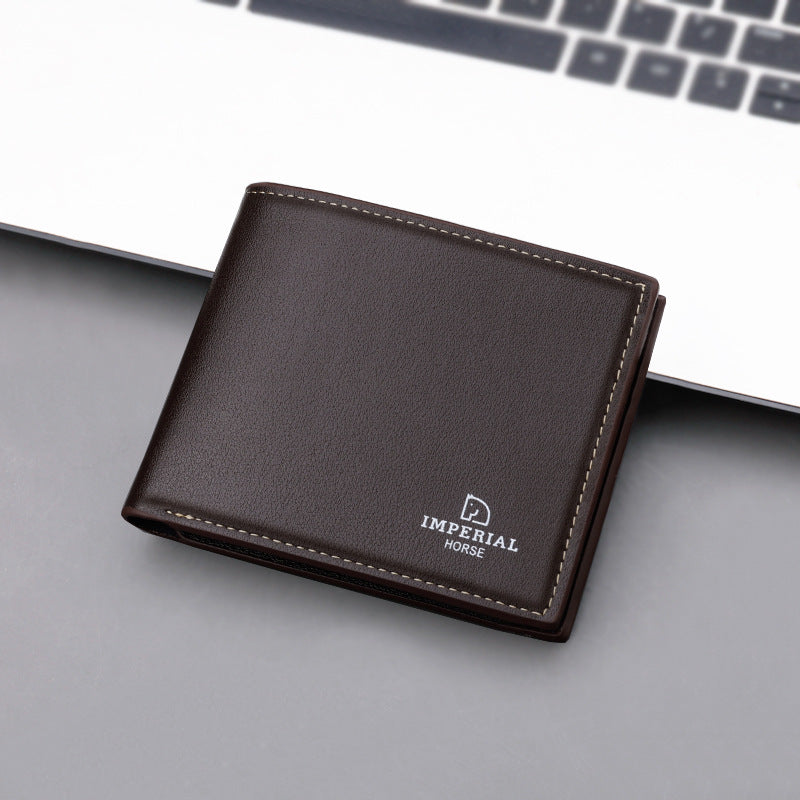 Men's Wallet Short College Student Wallet With Zipper Wallet Simple Niche Soft Leather Wallet eprolo
