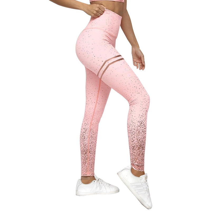 Point Print Leggings Women Graffiti Print Trouser Sexy High Waist Pants Fitness Clothing For Women eprolo