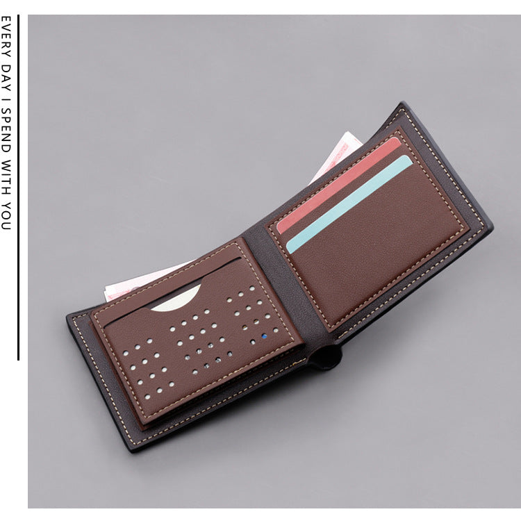 Men's Wallet Short College Student Wallet With Zipper Wallet Simple Niche Soft Leather Wallet eprolo