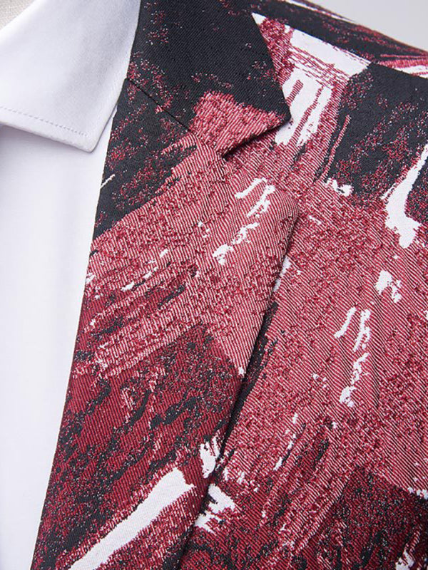 Men's Slim Fit Business Two Piece Suit kakaclo