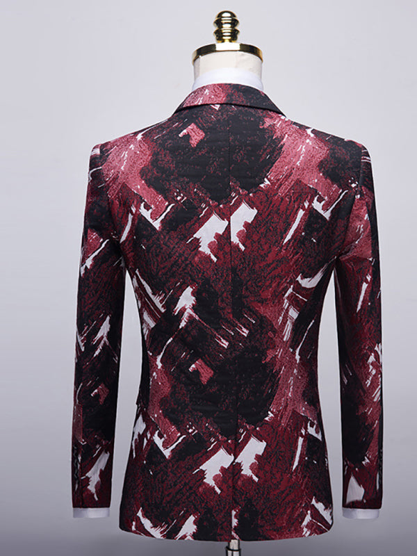 Men's Slim Fit Business Two Piece Suit kakaclo