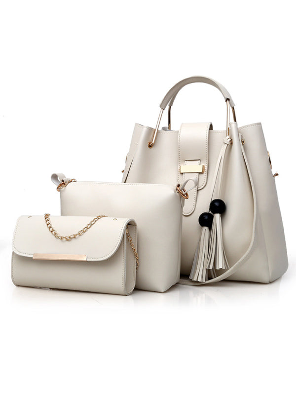 Handbag Fashion One Shoulder Bucket Ladies Luggage Bag Three-Piece Set kakaclo