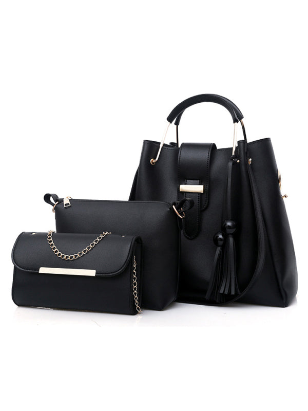 Handbag Fashion One Shoulder Bucket Ladies Luggage Bag Three-Piece Set kakaclo