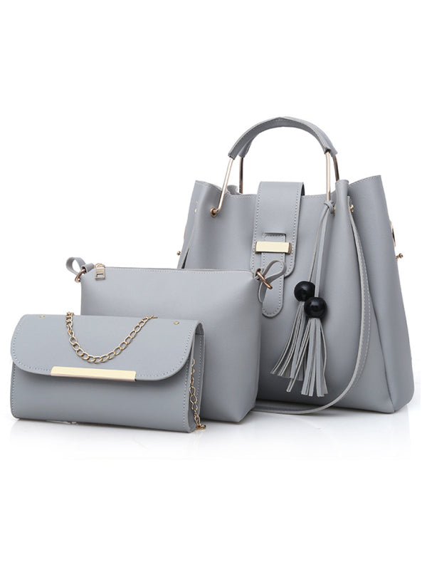 Handbag Fashion One Shoulder Bucket Ladies Luggage Bag Three-Piece Set kakaclo