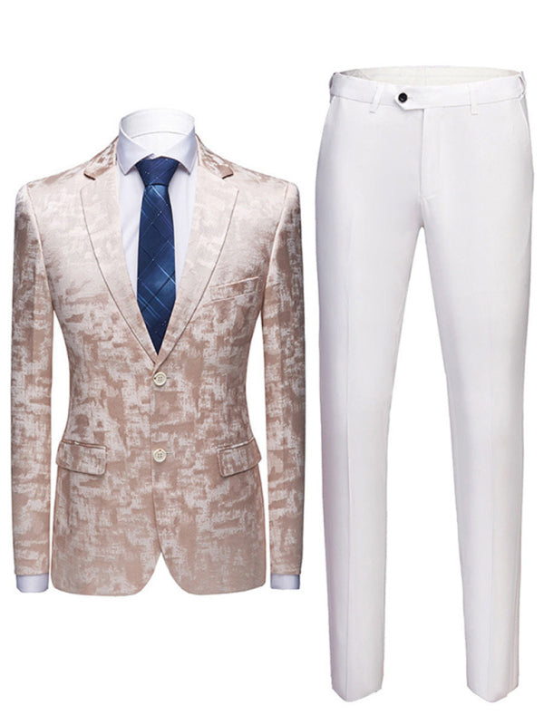 Men's Slim Fit Business Two Piece Suit kakaclo