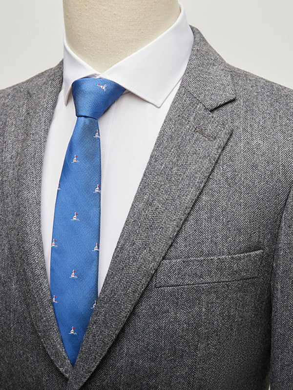 Men's Slim Fit Business Two Piece Suit kakaclo