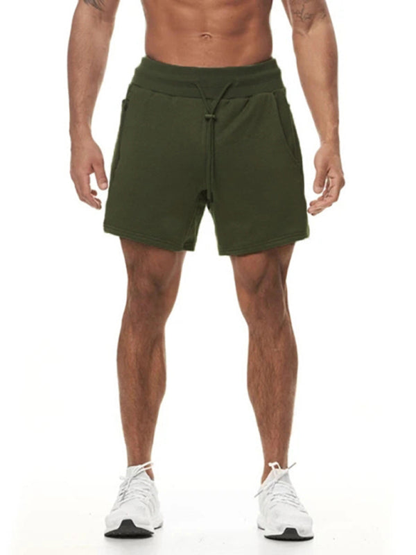 Sports Gym Shorts Men's Multi Pocket Hanging Towel Running Training Pants Cotton kakaclo