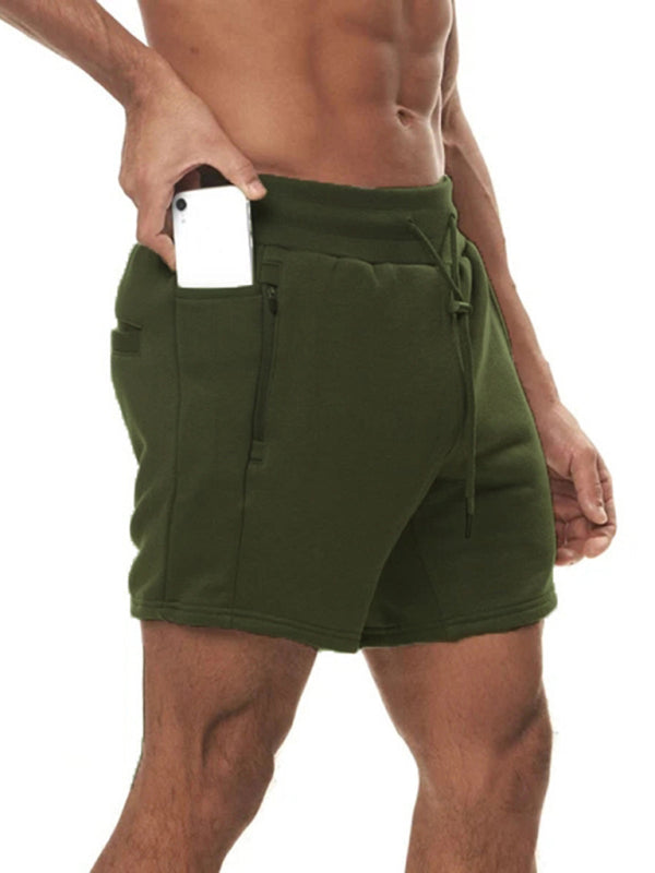 Sports Gym Shorts Men's Multi Pocket Hanging Towel Running Training Pants Cotton kakaclo