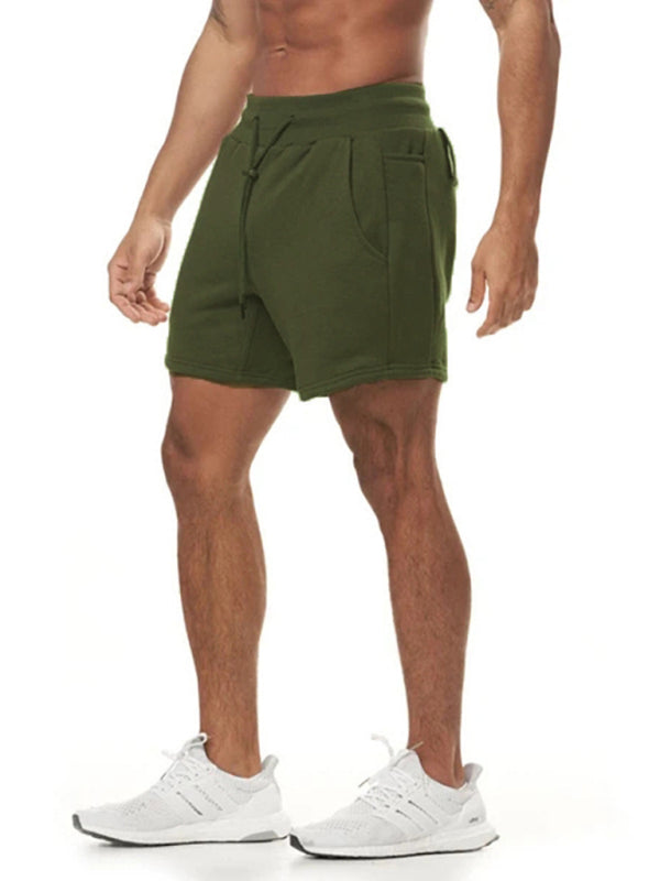 Sports Gym Shorts Men's Multi Pocket Hanging Towel Running Training Pants Cotton kakaclo