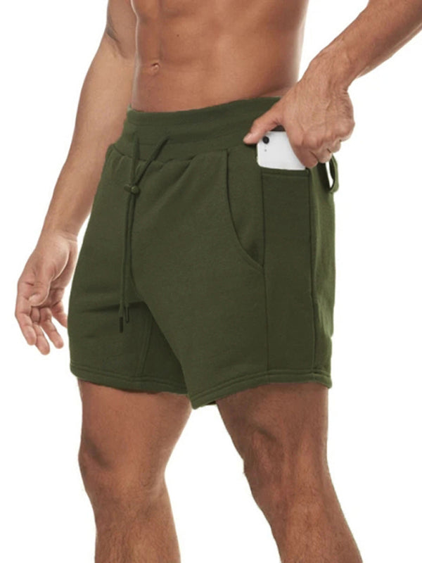 Sports Gym Shorts Men's Multi Pocket Hanging Towel Running Training Pants Cotton kakaclo
