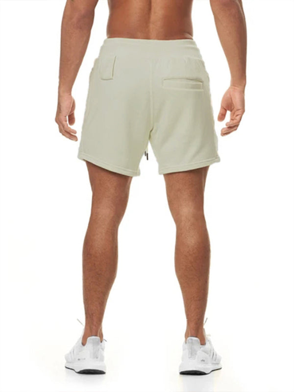 Sports Gym Shorts Men's Multi Pocket Hanging Towel Running Training Pants Cotton kakaclo
