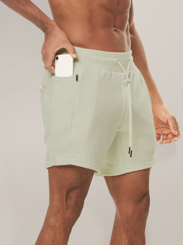 Sports Gym Shorts Men's Multi Pocket Hanging Towel Running Training Pants Cotton kakaclo