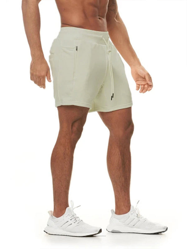 Sports Gym Shorts Men's Multi Pocket Hanging Towel Running Training Pants Cotton kakaclo