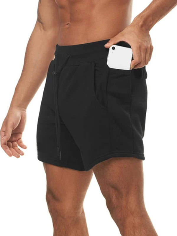 Sports Gym Shorts Men's Multi Pocket Hanging Towel Running Training Pants Cotton kakaclo