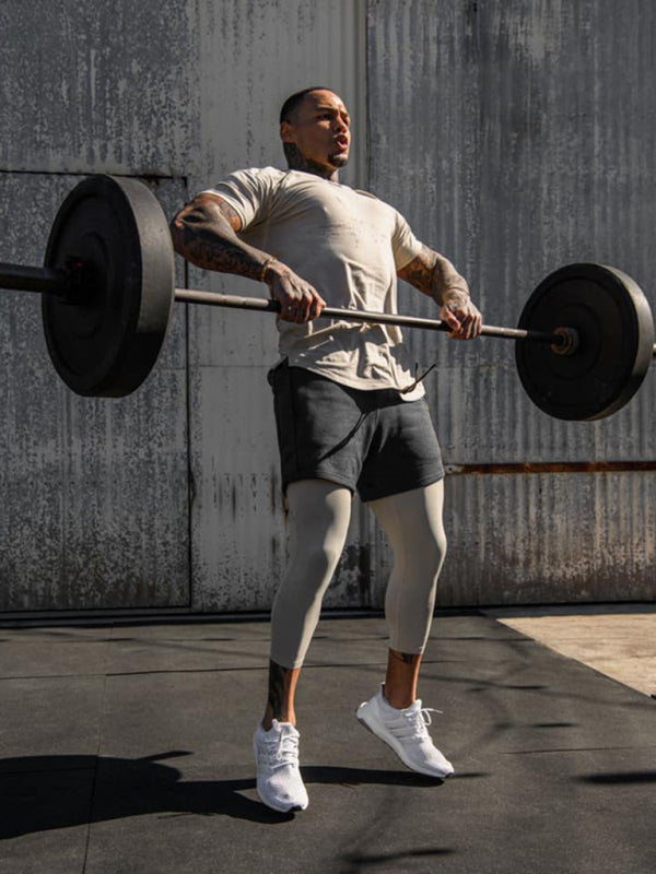 Sports Gym Shorts Men's Multi Pocket Hanging Towel Running Training Pants Cotton kakaclo