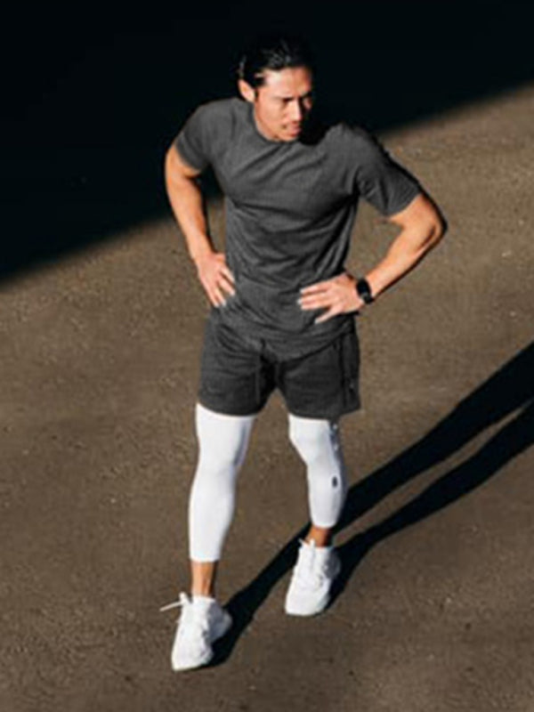 Sports Gym Shorts Men's Multi Pocket Hanging Towel Running Training Pants Cotton kakaclo