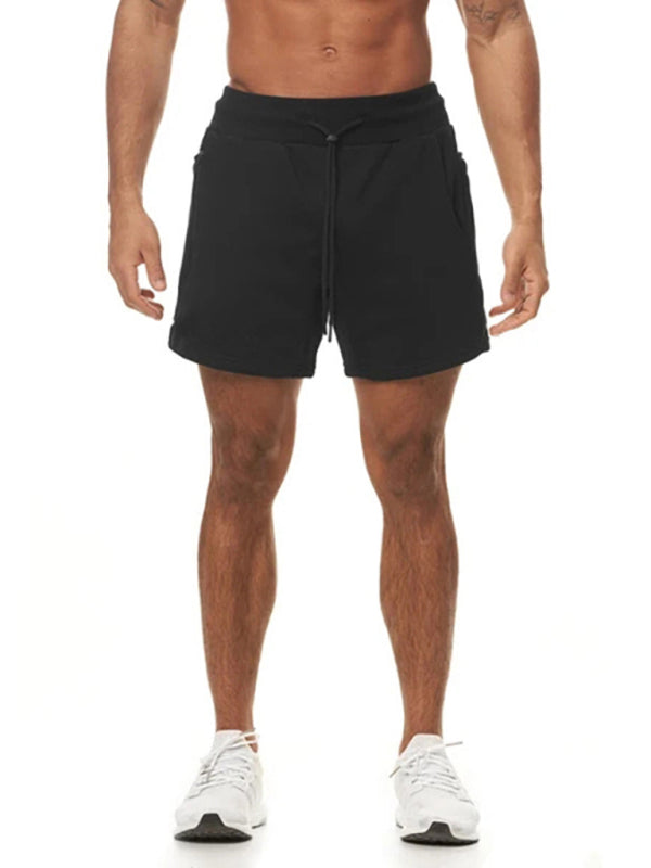 Sports Gym Shorts Men's Multi Pocket Hanging Towel Running Training Pants Cotton kakaclo