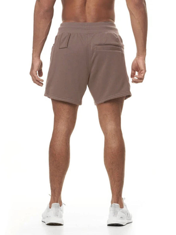 Sports Gym Shorts Men's Multi Pocket Hanging Towel Running Training Pants Cotton kakaclo