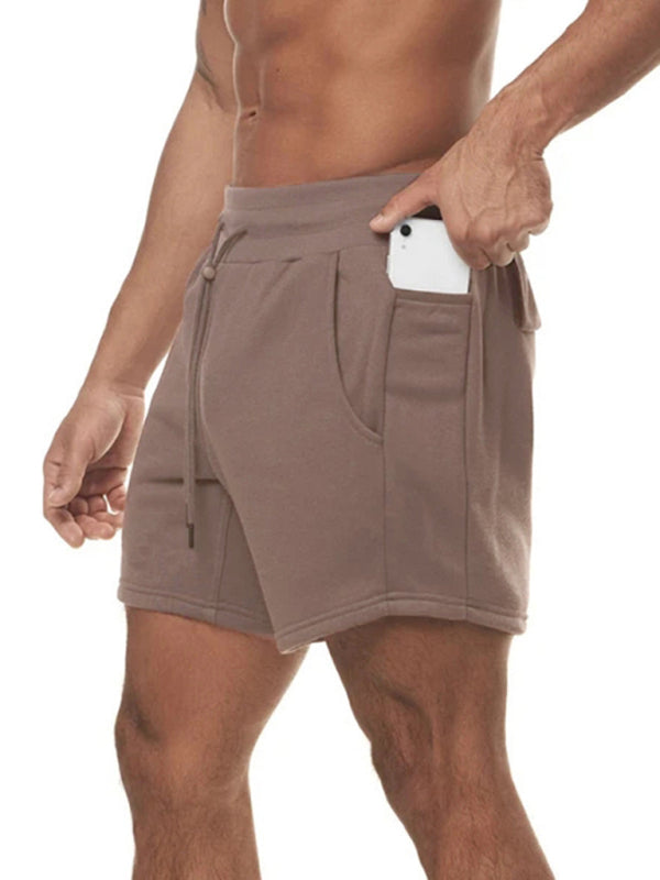 Sports Gym Shorts Men's Multi Pocket Hanging Towel Running Training Pants Cotton kakaclo