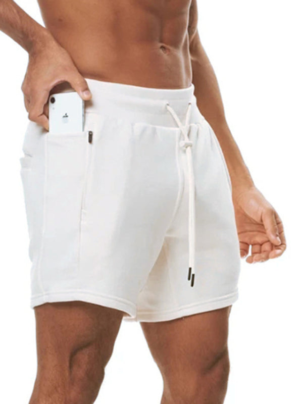 Sports Gym Shorts Men's Multi Pocket Hanging Towel Running Training Pants Cotton kakaclo