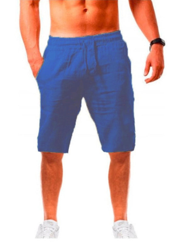Summer Large Size Loose Linen Breathable Cropped Pants Men's Sports Casual Pants kakaclo