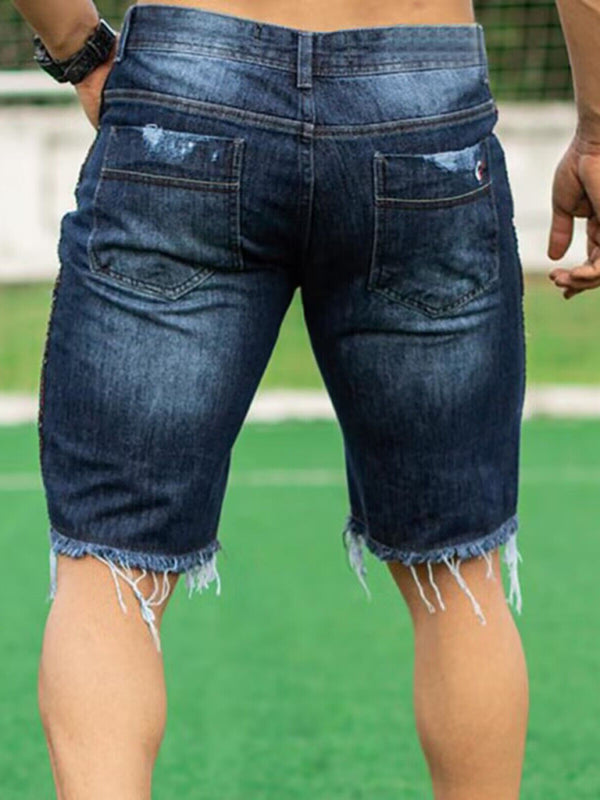 Men's Chopper Ripped Denim Shorts kakaclo
