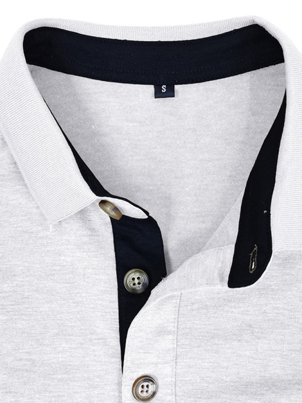 New Men's Long Sleeve Lapel Bottoming POLO Shirt Top kakaclo