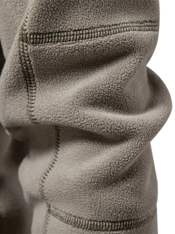New men's polar fleece sweatshirt stand collar half zipper long sleeve sweatshirt kakaclo
