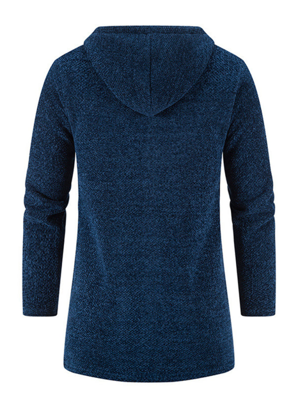 Men's casual zipper hooded cardigan kakaclo