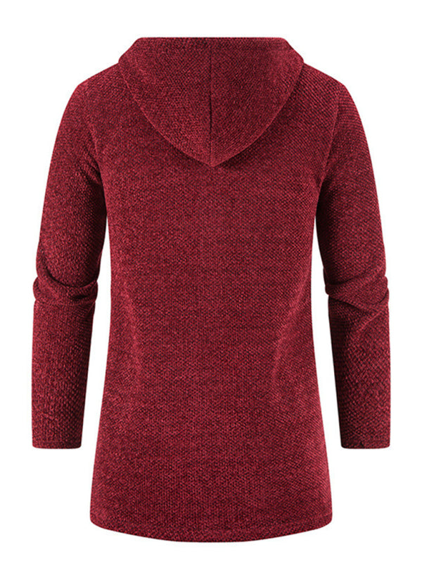Men's casual zipper hooded cardigan kakaclo