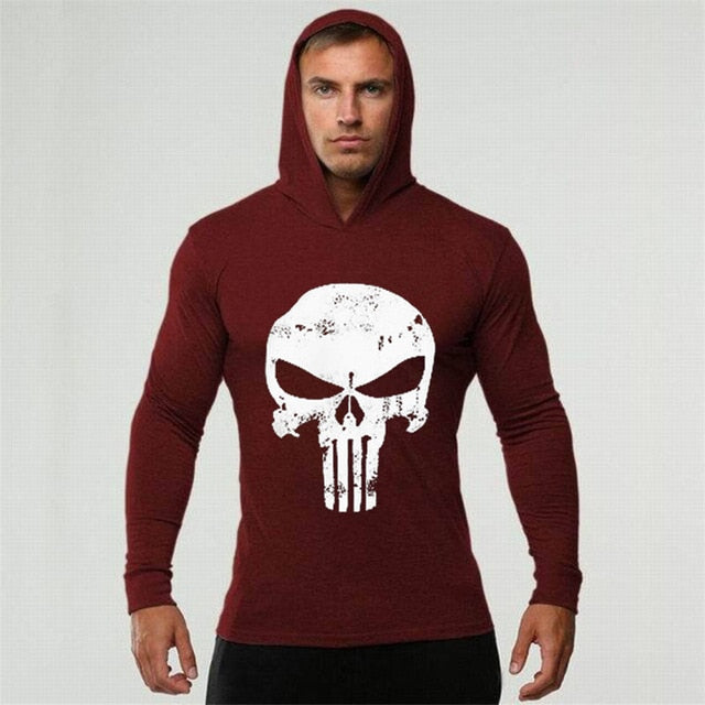 Men Bodybuilding Hoodies Sweatshirt Pullover Hip Hop Mens Clothing punisher Gyms Sportswear