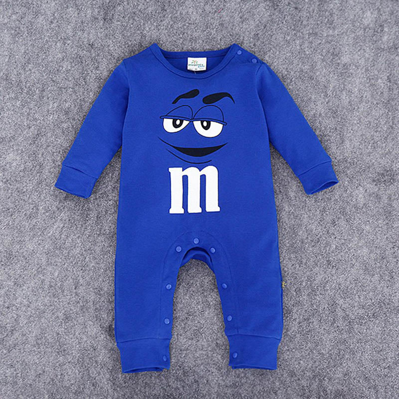 Infant Clothes Autumn NewBorn Baby Rompers letter M Clothing Costumes Cartoon Funny Kids Jumpsuit New Born Boys Clothes eprolo