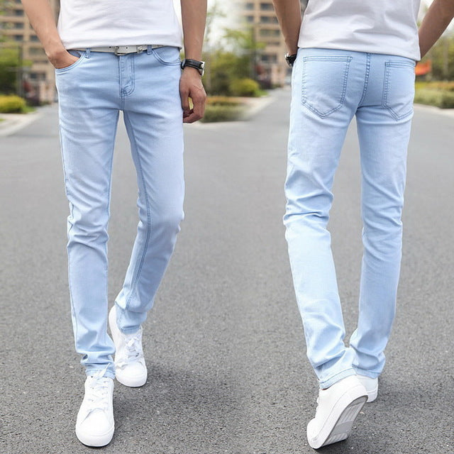 Denim Skinny Jeans Distressed Men Spring Autumn Clothing Good Quality