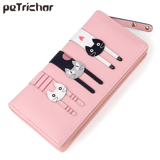 Envelope Women Wallet Cat Cartoon Wallet Long Creative Female Card Holder PU Wallet Coin Purses Girls eprolo