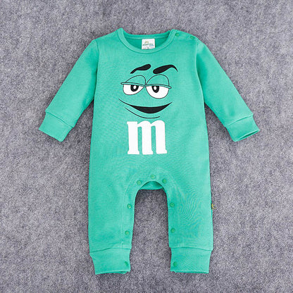 Infant Clothes Autumn NewBorn Baby Rompers letter M Clothing Costumes Cartoon Funny Kids Jumpsuit New Born Boys Clothes eprolo