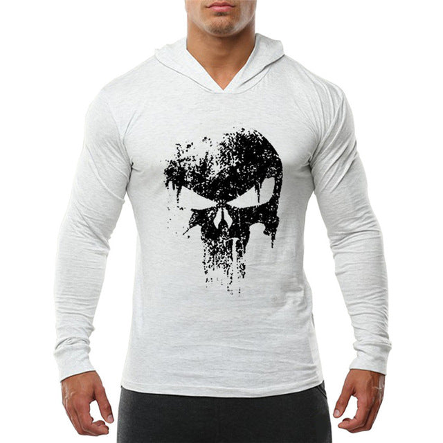 Men Bodybuilding Hoodies Sweatshirt Pullover Hip Hop Mens Clothing punisher Gyms Sportswear