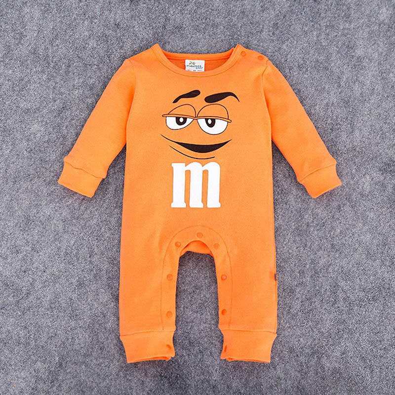 Infant Clothes Autumn NewBorn Baby Rompers letter M Clothing Costumes Cartoon Funny Kids Jumpsuit New Born Boys Clothes eprolo