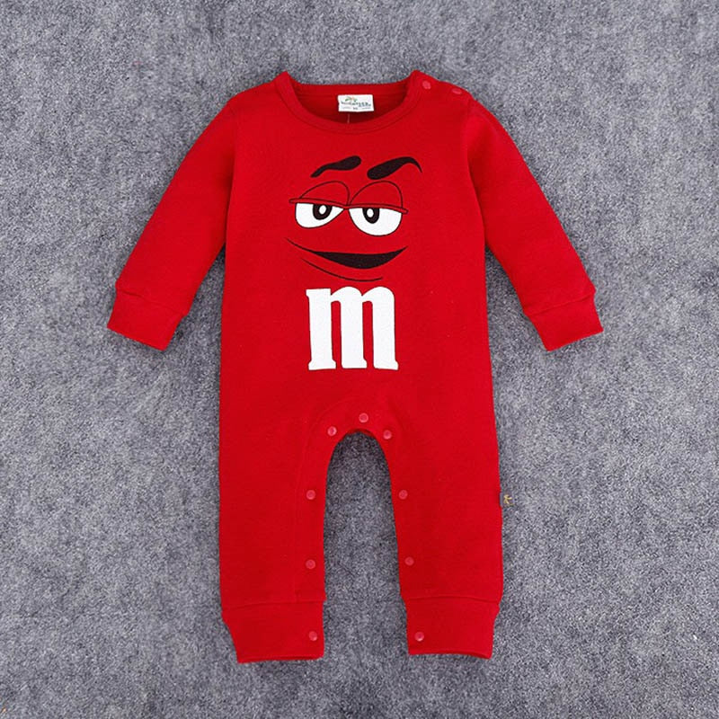 Infant Clothes Autumn NewBorn Baby Rompers letter M Clothing Costumes Cartoon Funny Kids Jumpsuit New Born Boys Clothes eprolo