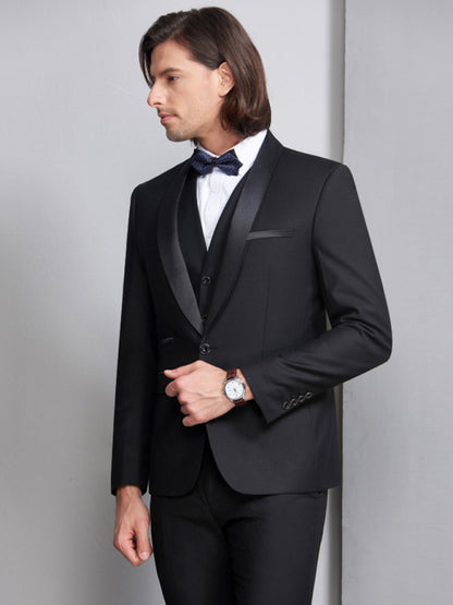 Men's Slim Business Three Piece Suit kakaclo