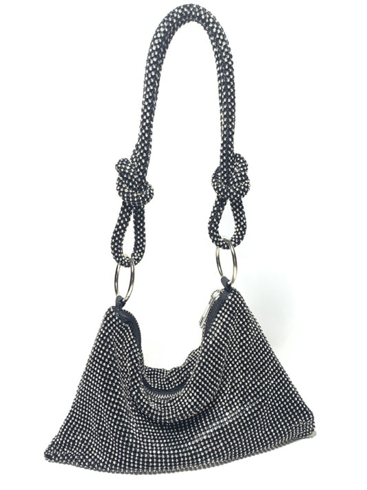 Knotted rhinestone pure handmade new diamond full diamond armpit bag kakaclo