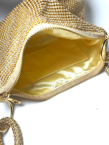 Knotted rhinestone pure handmade new diamond full diamond armpit bag kakaclo