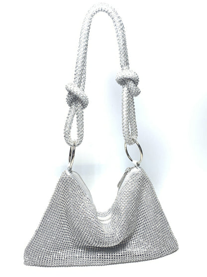 Knotted rhinestone pure handmade new diamond full diamond armpit bag kakaclo