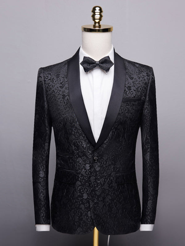 Men's Slim Fit Business Two Piece Suit kakaclo