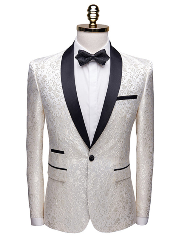 Men's Slim Fit Business Two Piece Suit kakaclo
