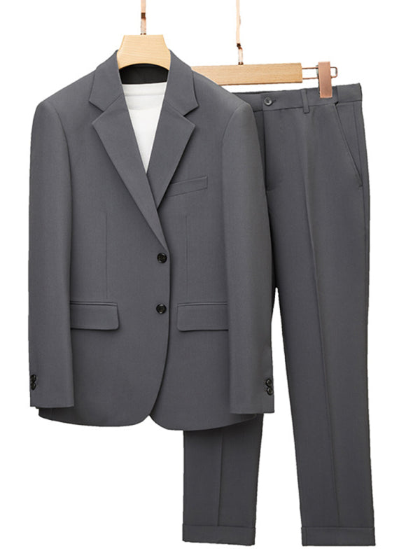 Men's Slim Fit Business Two Piece Suit kakaclo