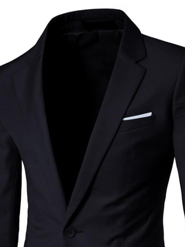 Men's Business Slim Suit Jacket Single Suit kakaclo
