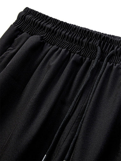 Ice silk quick-drying breathable fitness drawstring casual side zipper trousers kakaclo