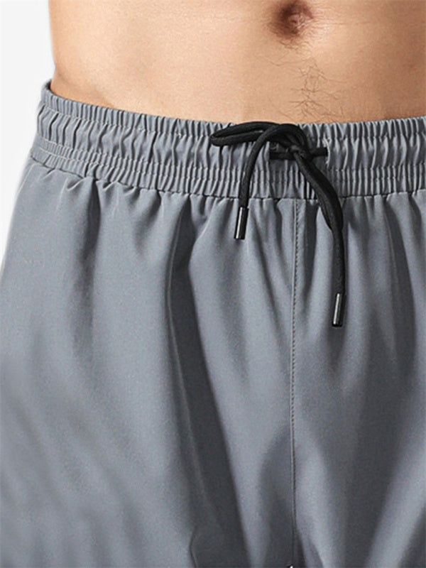 Ice silk quick-drying breathable fitness drawstring casual side zipper trousers kakaclo